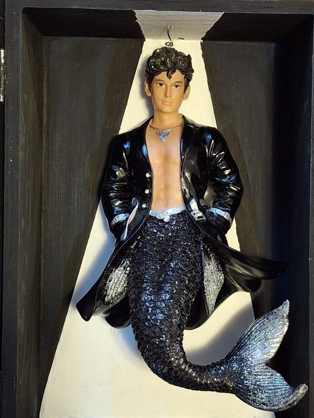 December Diamonds Collectible H2O Merman Xmas Ornament In Custom Display Case
